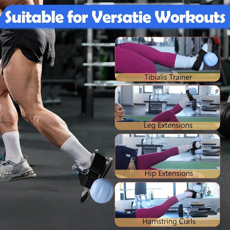 NVAAV Dumbbell Foot Attachment, Adjustable Thickening Monkey Feet Dumbbell Attachment Straps Tibialis Trainer and Heel, Padded Ankle Weight Strap for Leg Workouts – Hip Flexors, Shin Splints, Leg Extensions - Image 2